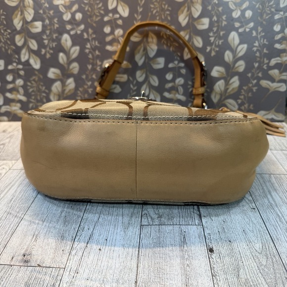 Coach Willis Brown Signature Canvas Tan Leather 70th Anniversary Crossbody Bag - Picture 9 of 16